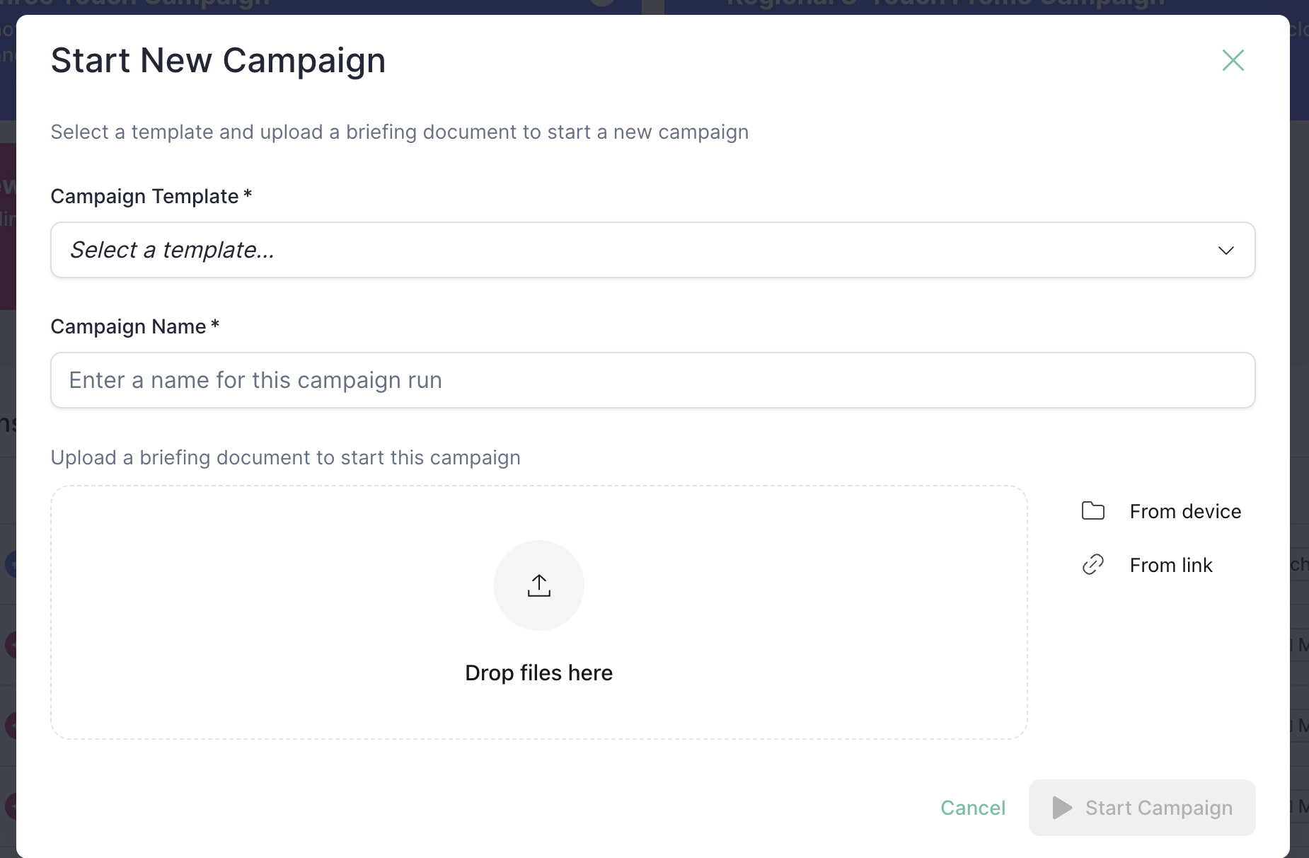 Step 2 Drag And Drop Brief Doc Or Upload Google Doc Link