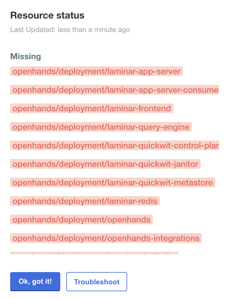 Deployment status details