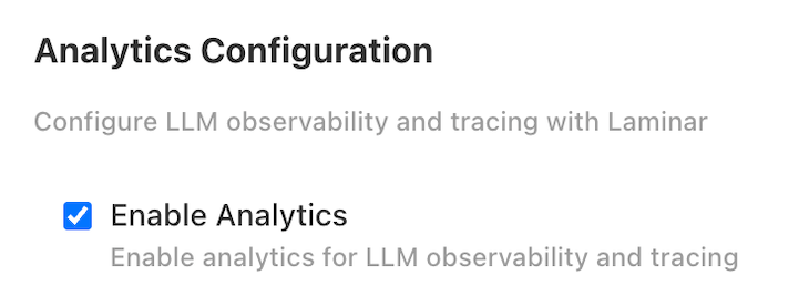 Configure Analytics