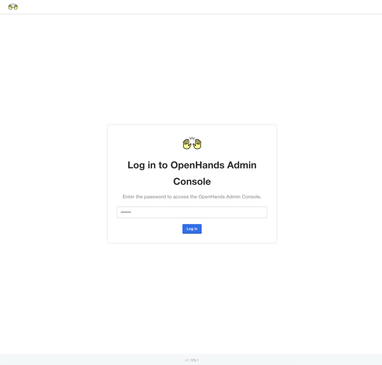 Admin Console login