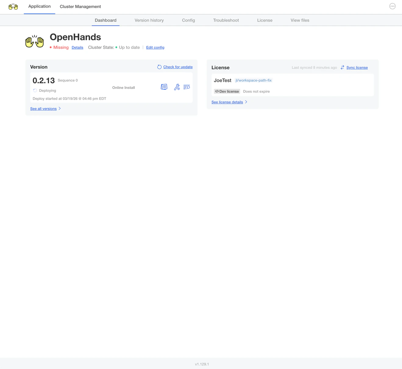 Deployment in progress