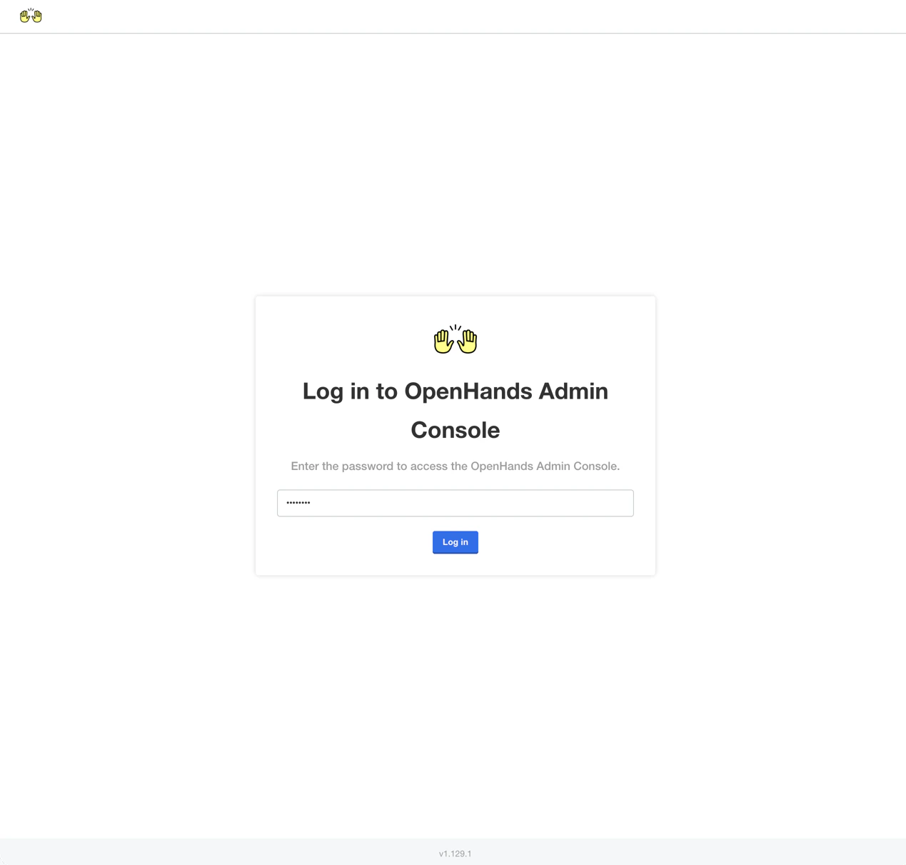 Admin Console login