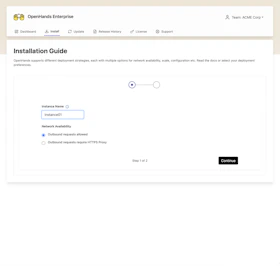 Instance name and network availability