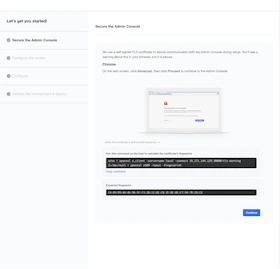 Self-signed certificate warning