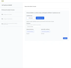 Upload TLS certificate