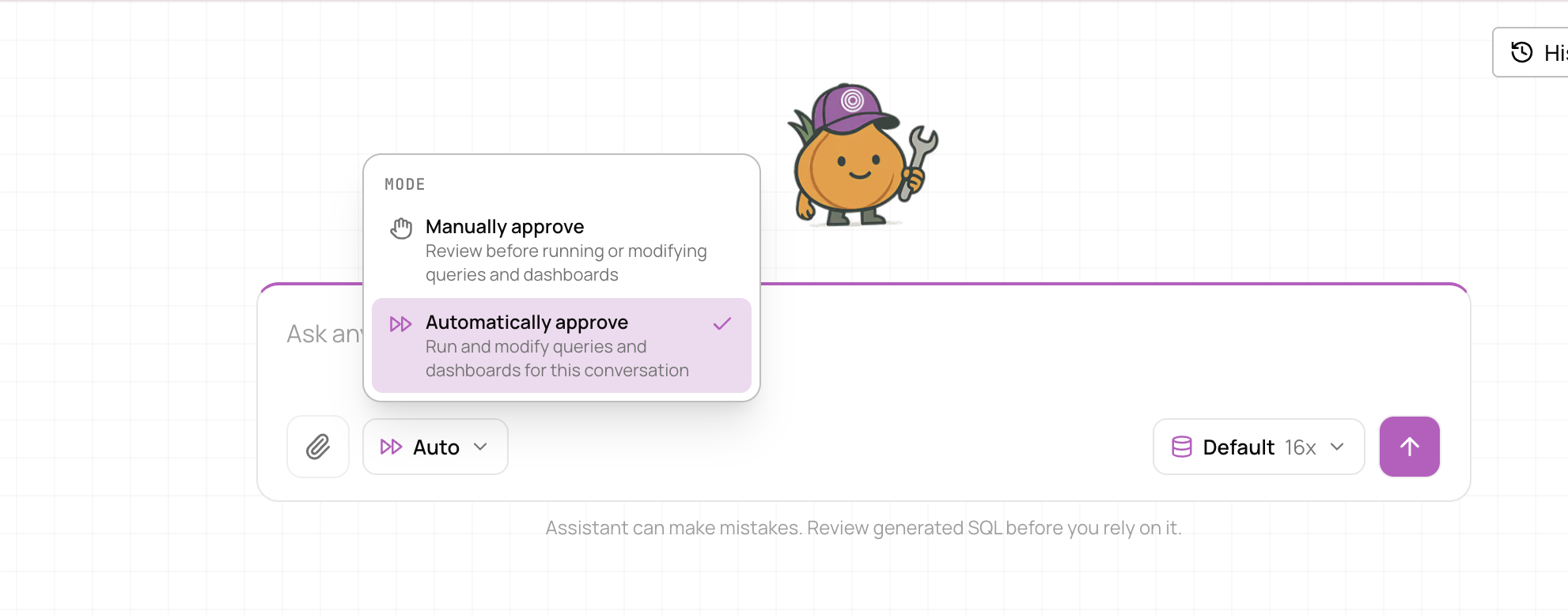Assistant mode picker