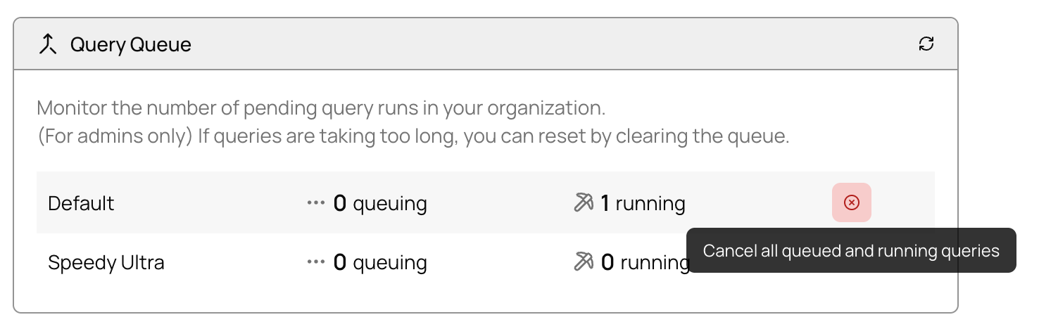 Purge queue button
