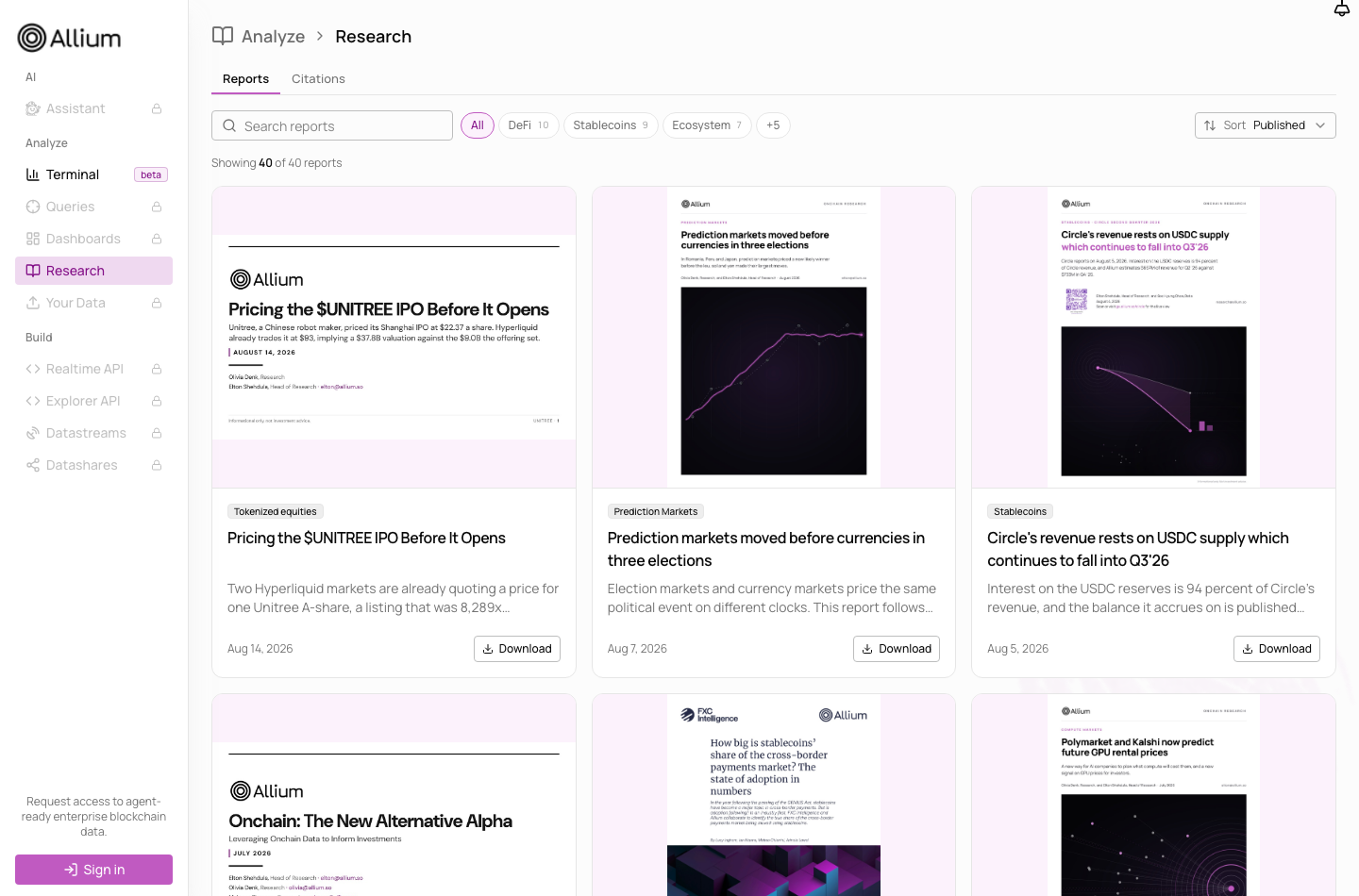 Allium Research hub