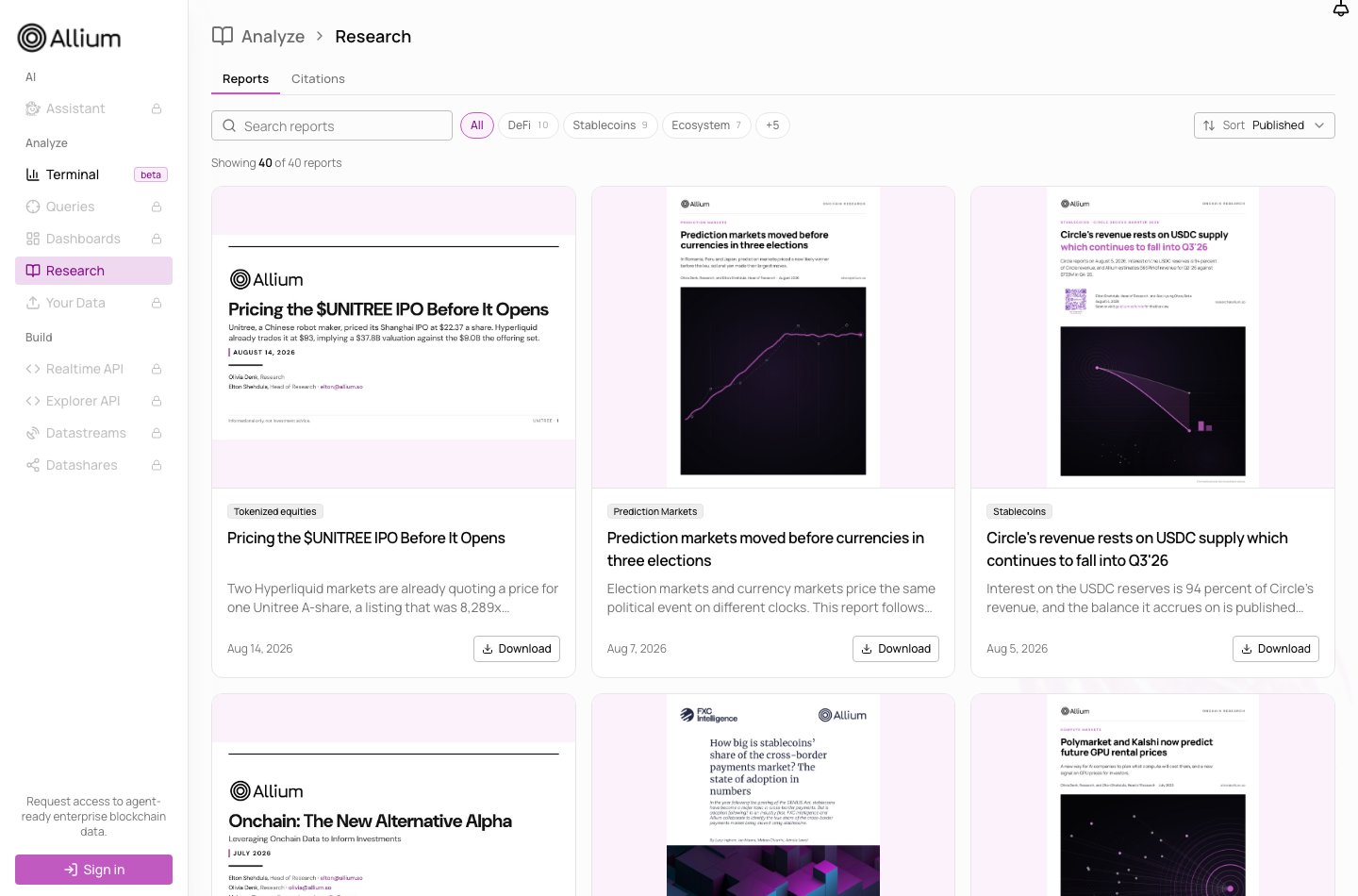 Allium Research hub