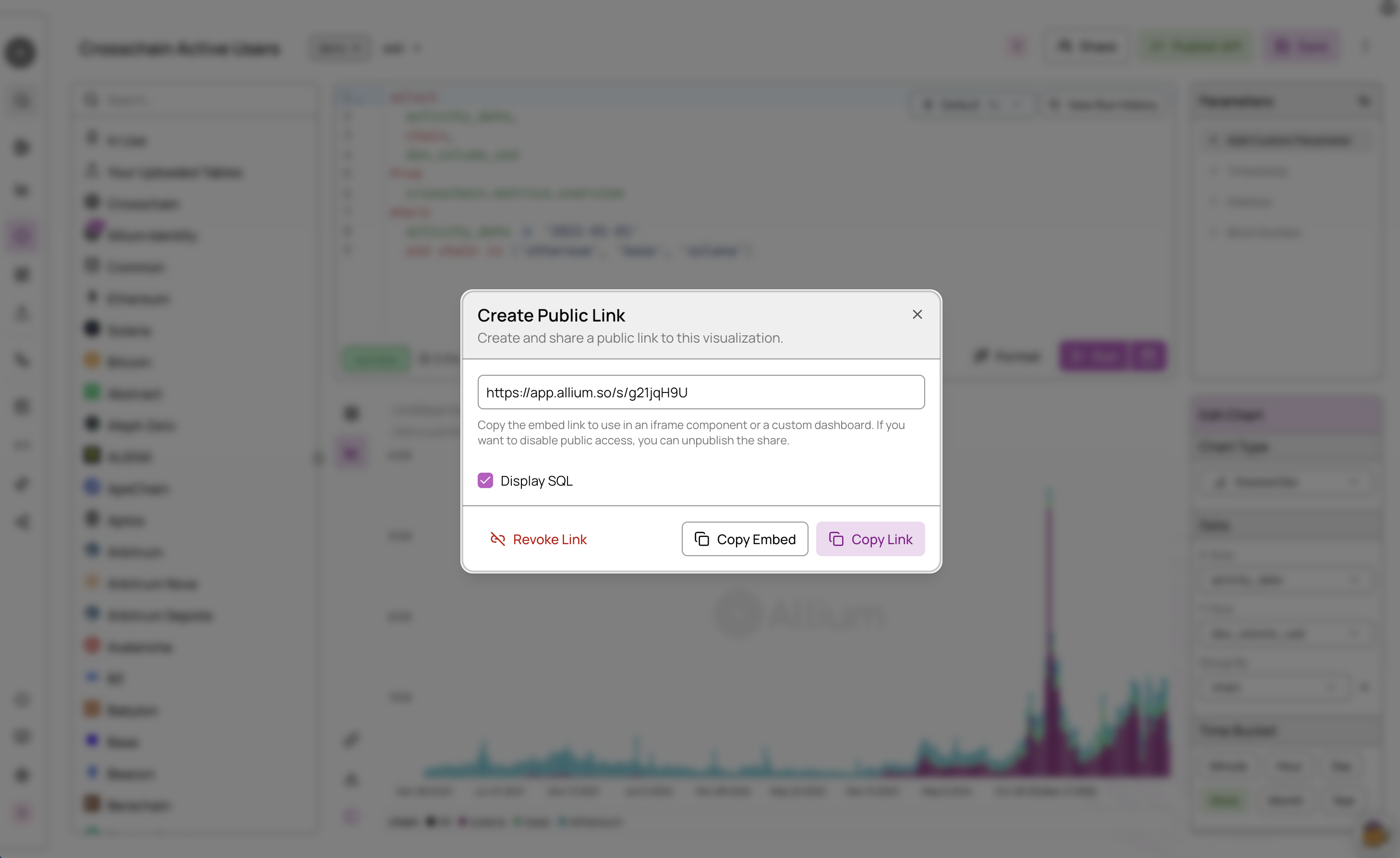 Public link sharing options