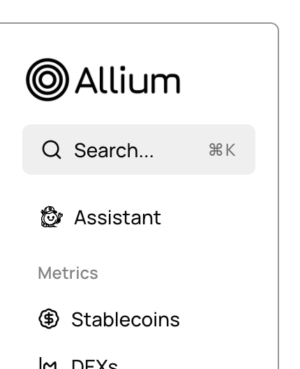 AI Assistant sidebar panel in Allium App