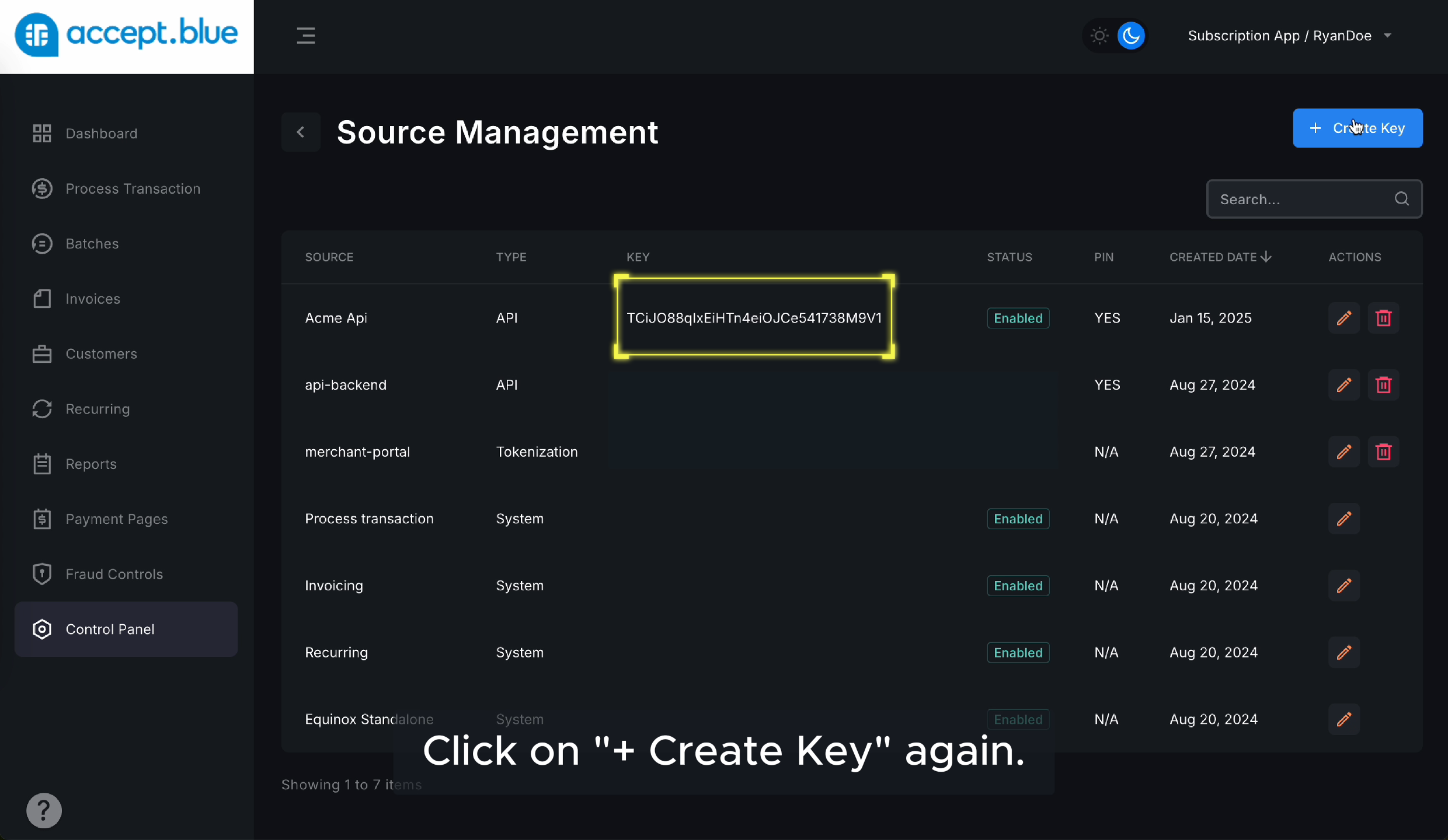 Generated Api Key Pn