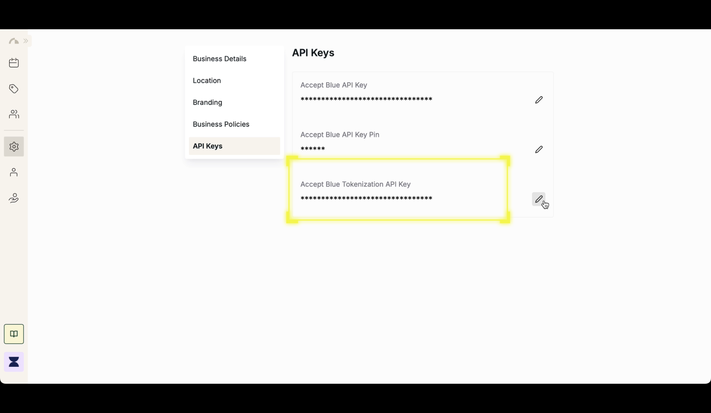 Tokenization Key Pn
