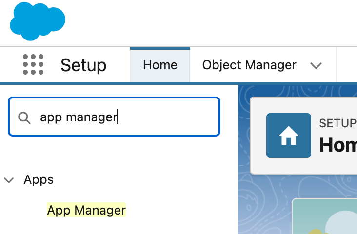 Type 'App Manager' in the search bar