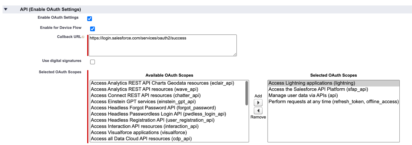 Choose correct OAuth Scopes