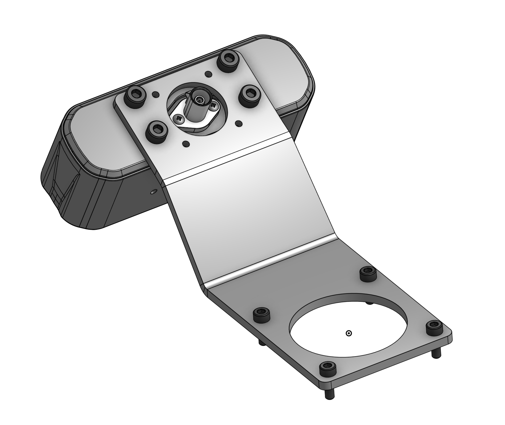 Head camera mounted to its bracket