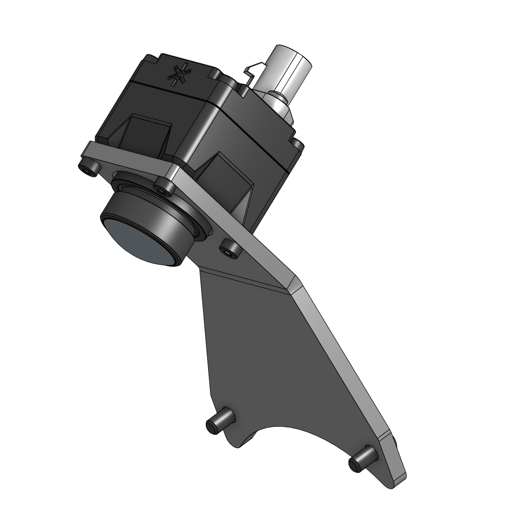 Wrist camera mounted to its bracket