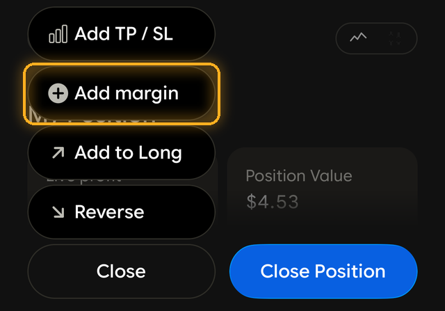 Modify menu on an open position with Add margin highlighted