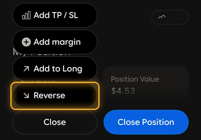 Modify menu on an open position with Reverse highlighted