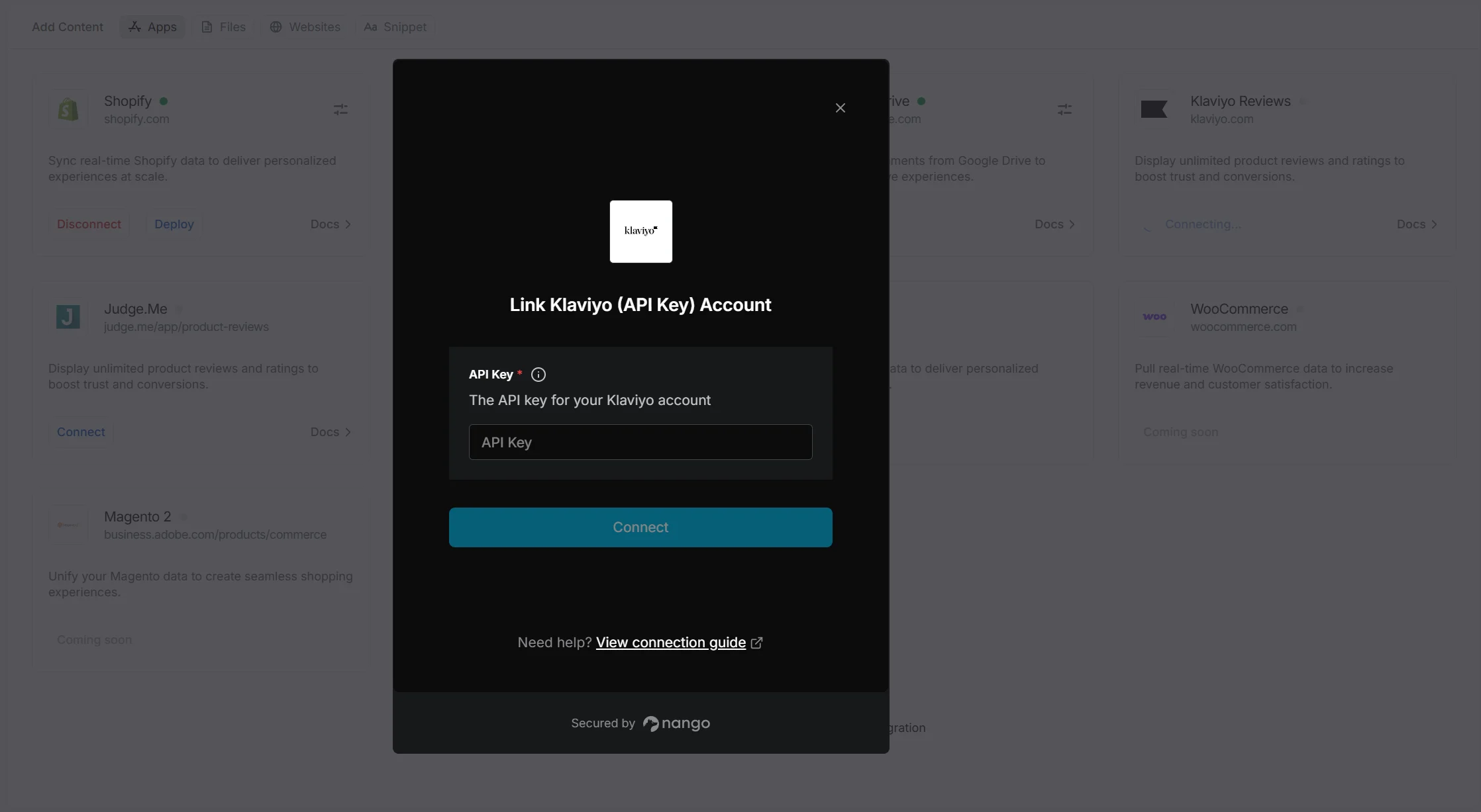 Klaviyo OAuth authorization screen for Asa