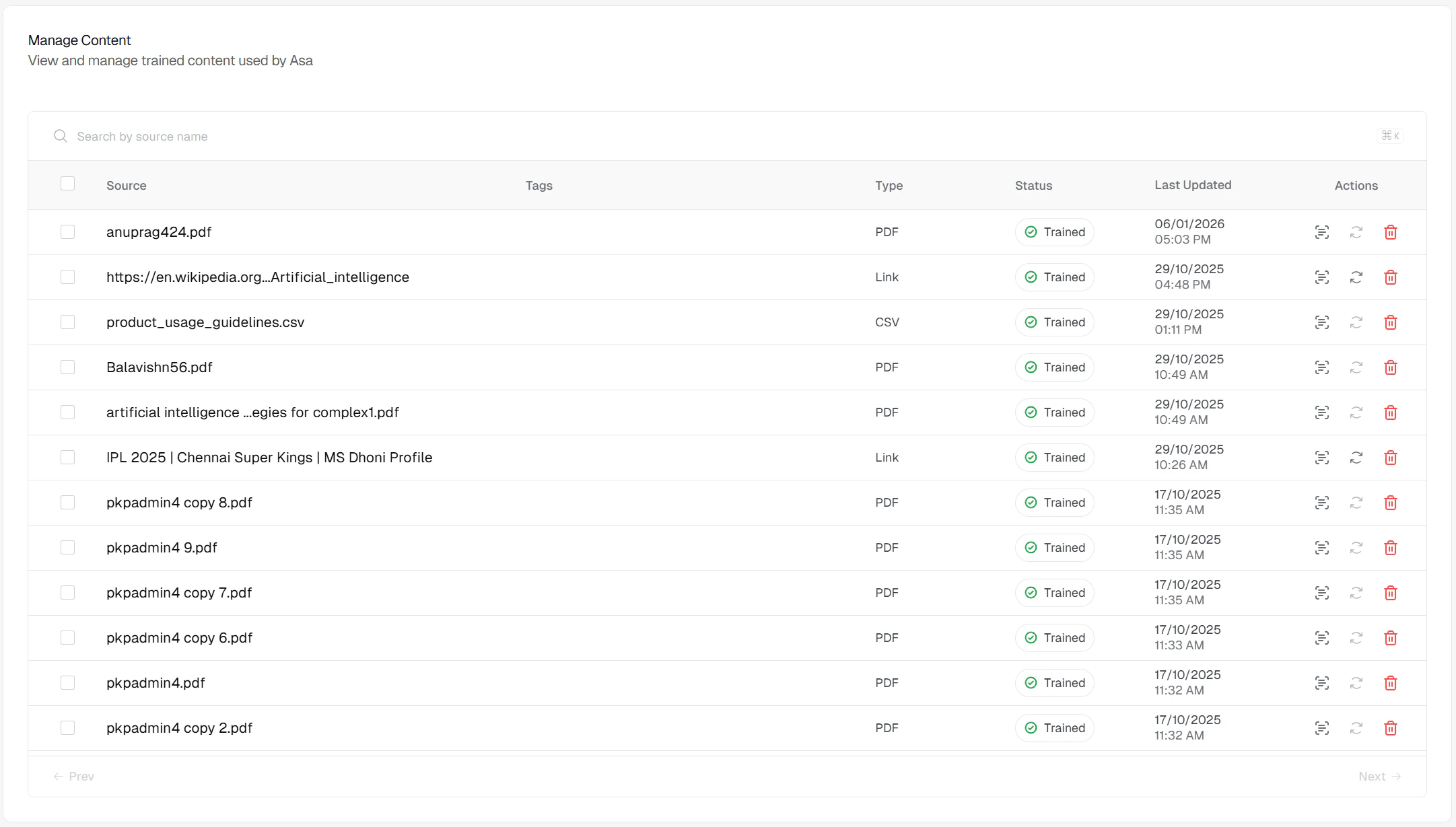 Manage Content
