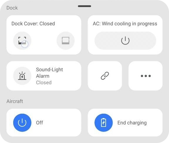 Opening the dock cover from the DJI Enterprise app