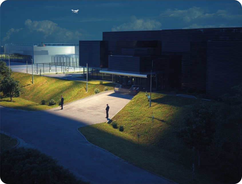 Automated drone patrol in secure compound