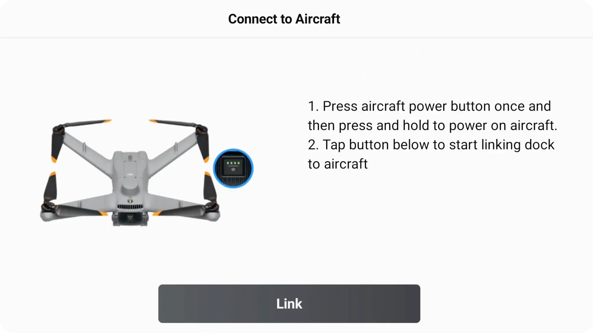 Connect drone to dock