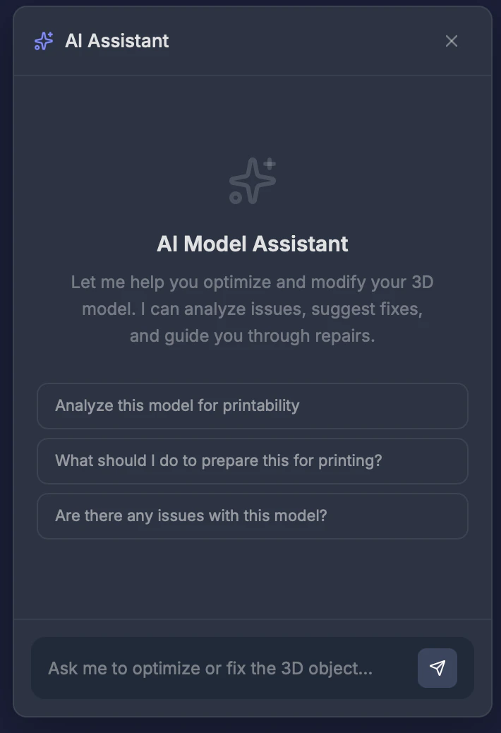 AI Assistant chat panel in the editor