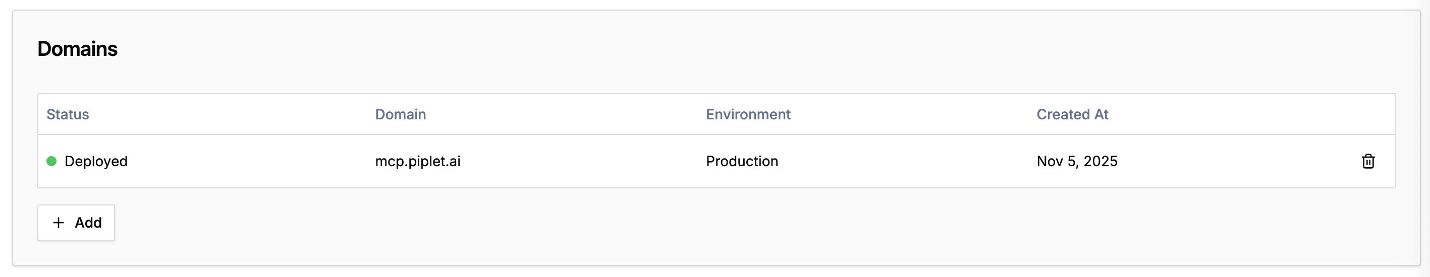 CNAMES configuration in Settings