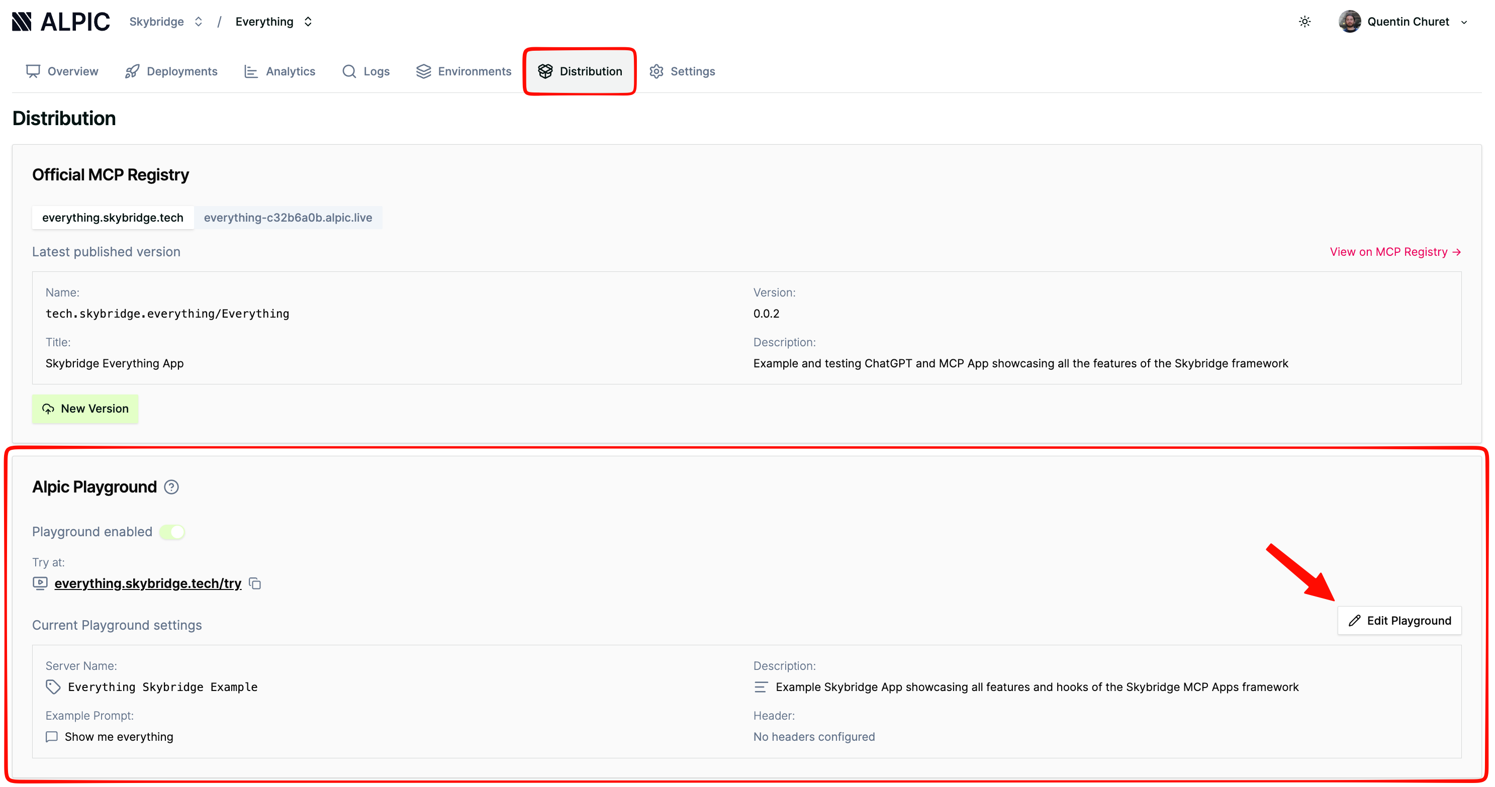 Distribution configuration