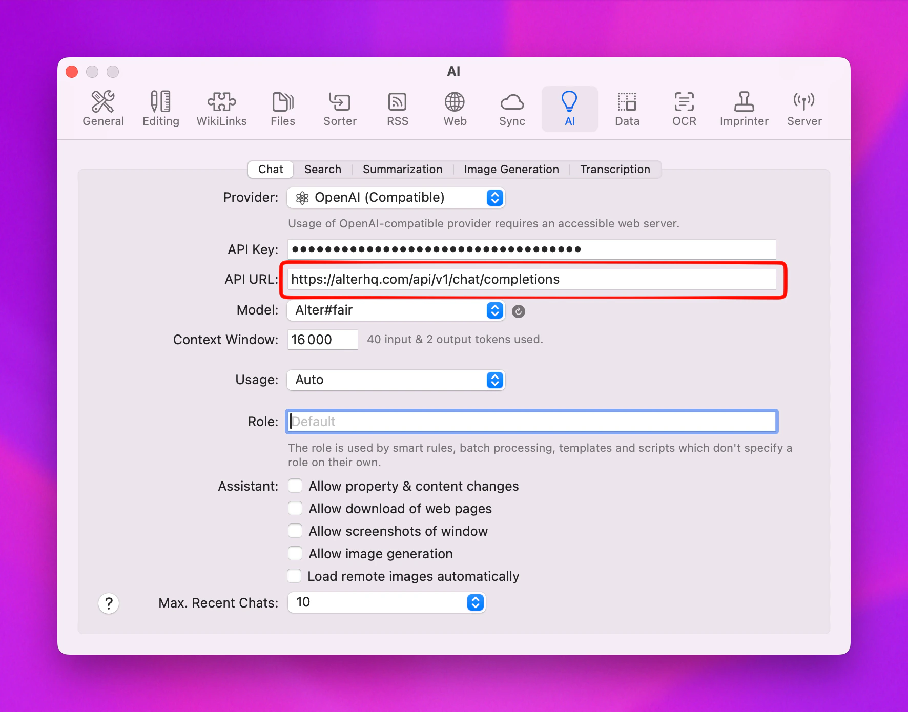 DEVONthink Alter setup