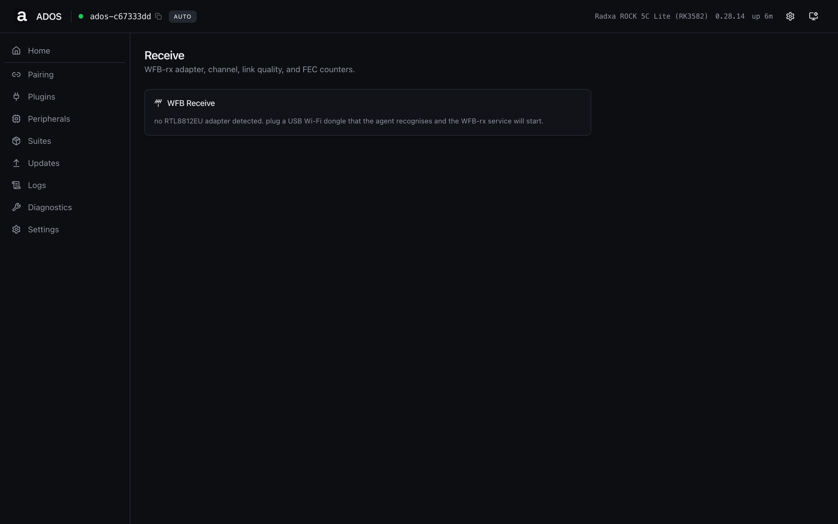 Receive - ADOS Documentation