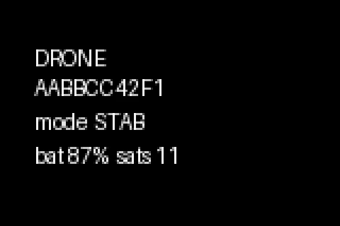 Drone status screen