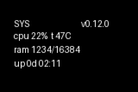System health screen