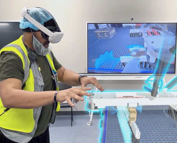 Altoura VR Training platform showing an immersive 3D training environment.