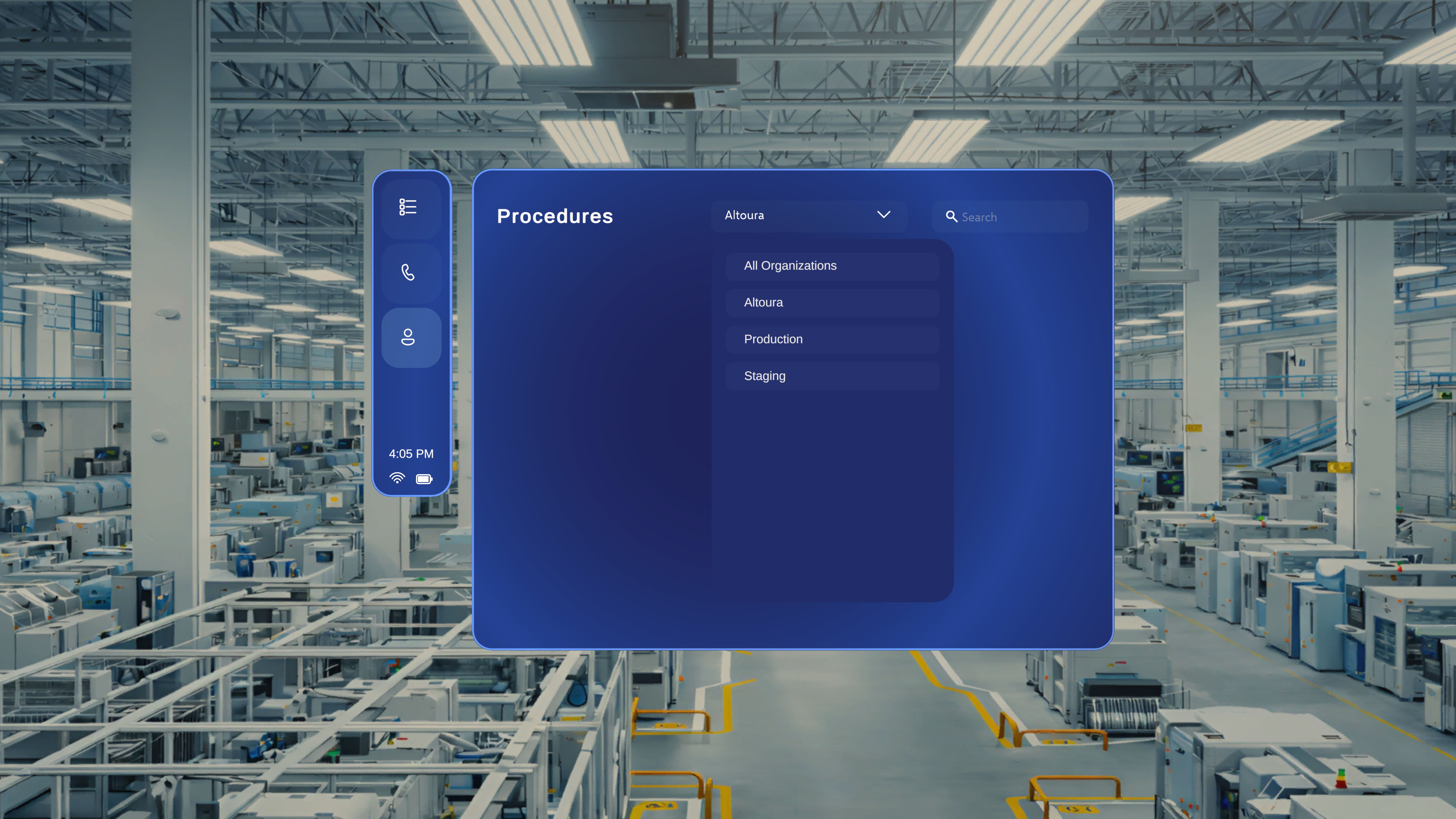 Org Dropdown Procedure Page