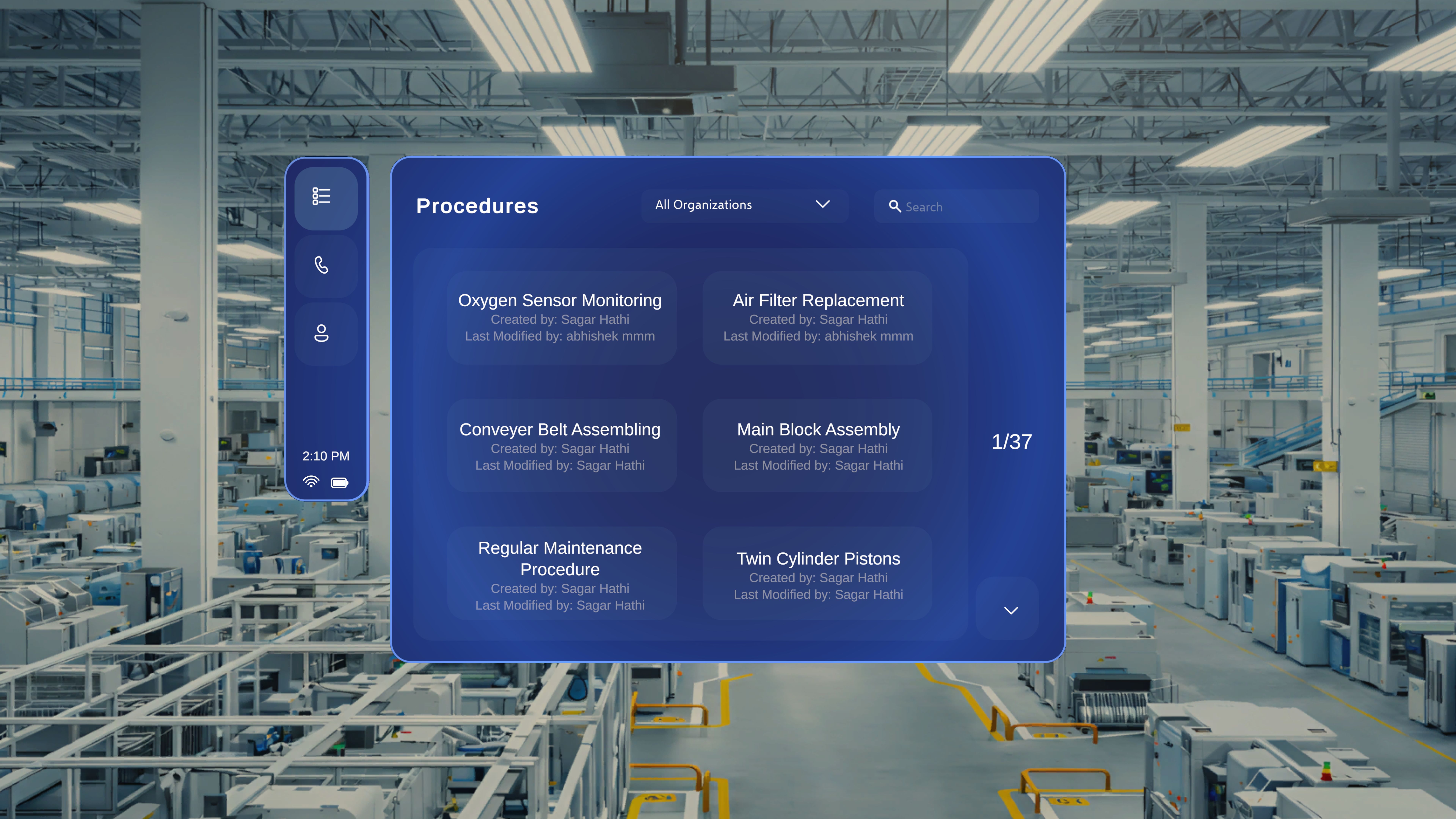 Procedures Main Menu