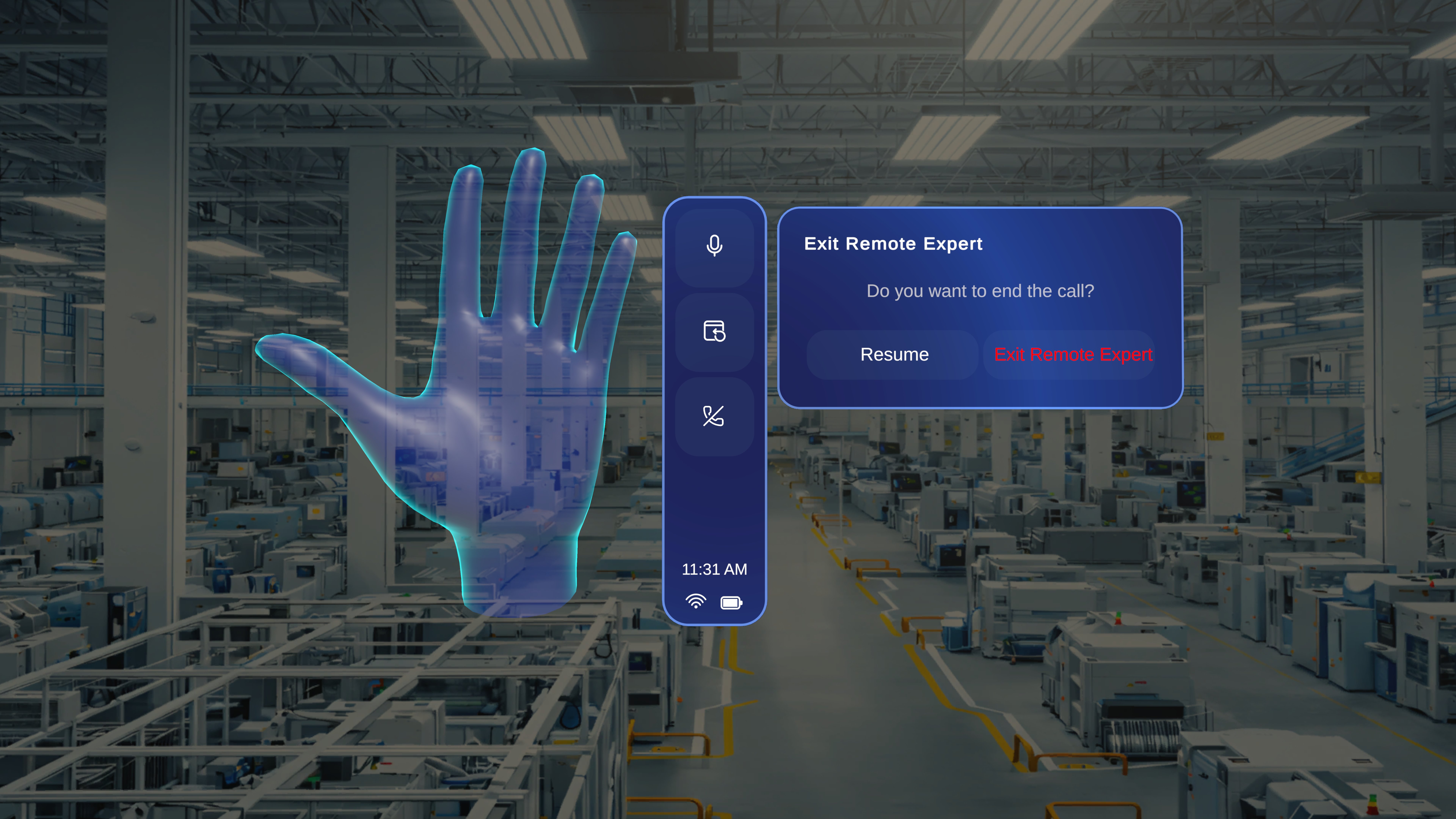 Exit Panel Hand Menu RE