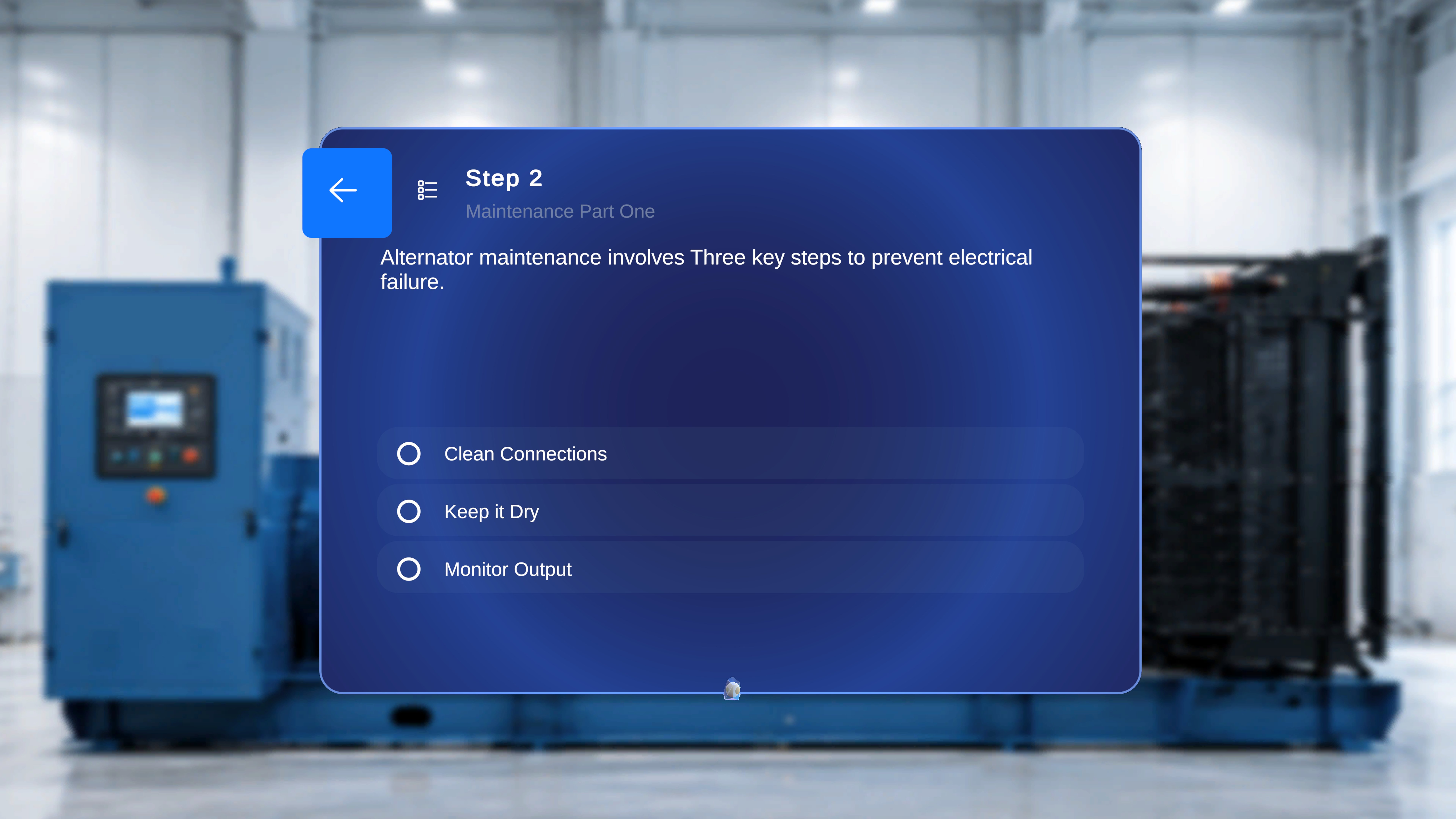 Choice Step panel with one of the option labels in focus