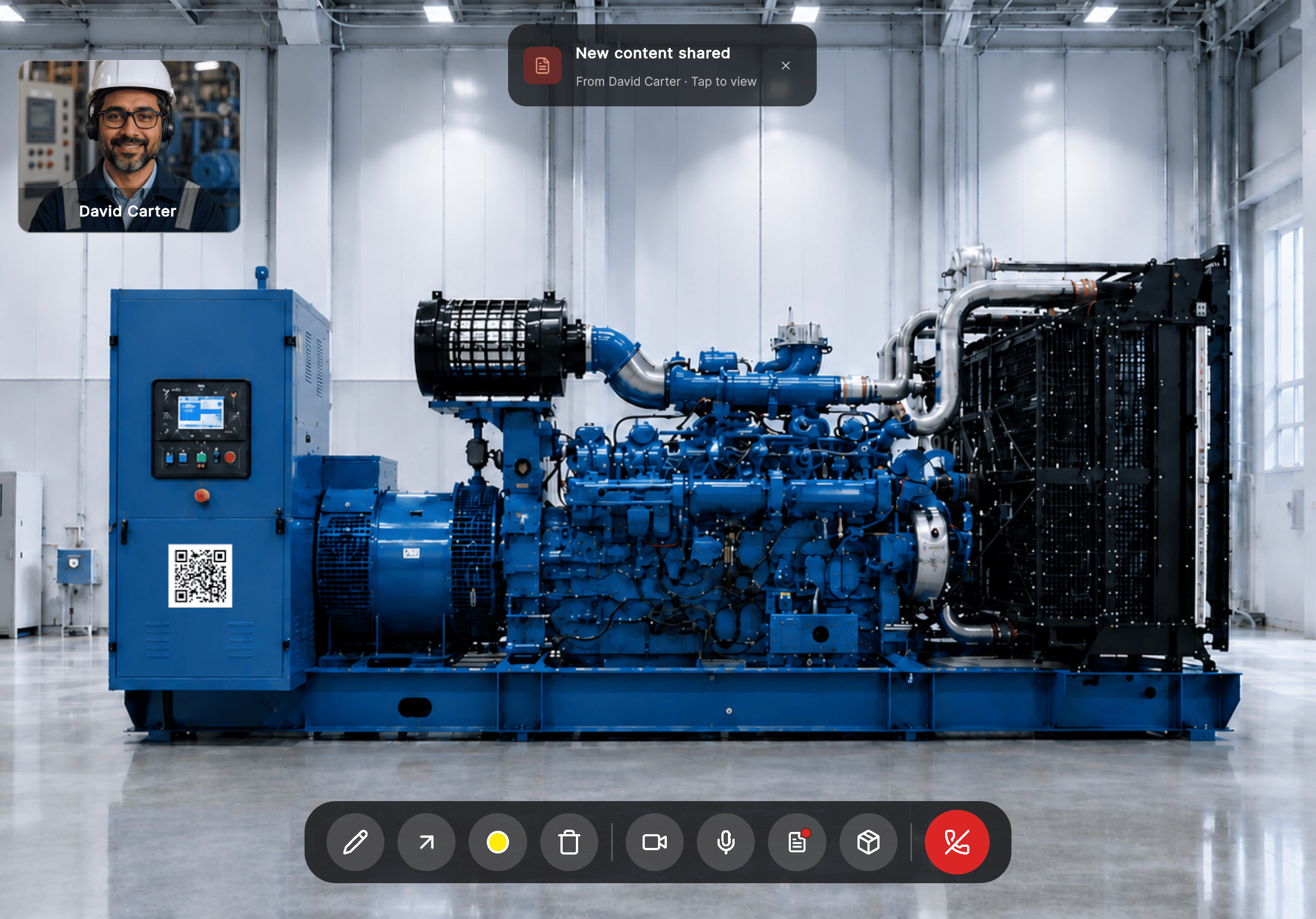 New Content Shared notification during a session