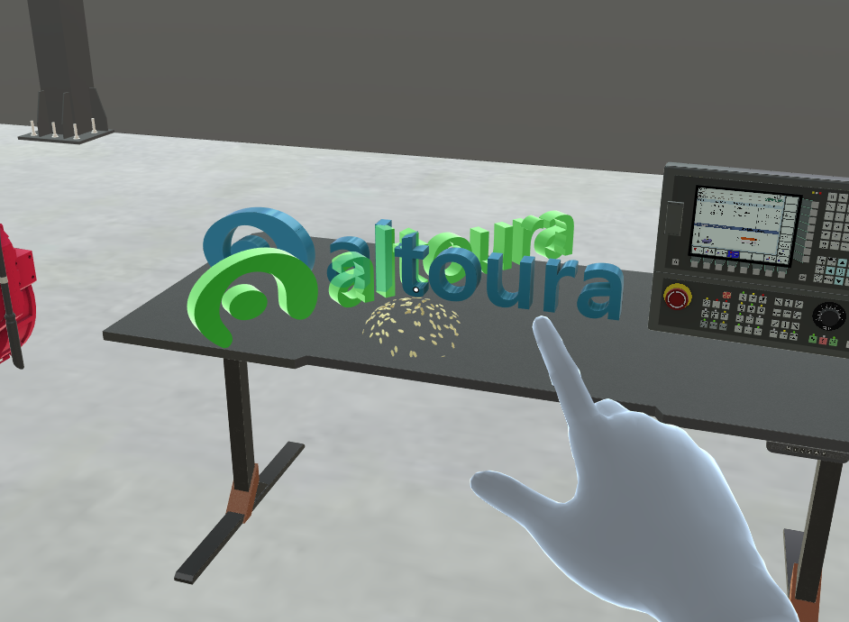 A move step with a green ghost of the Altoura logo showing where to move it