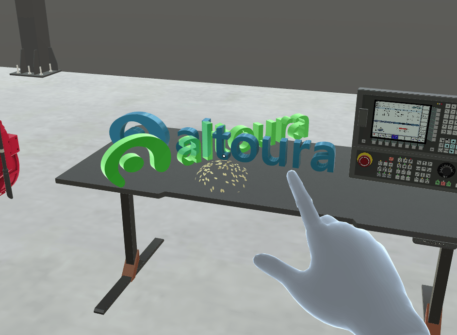 A move step with a green ghost of the Altoura logo showing where to move it