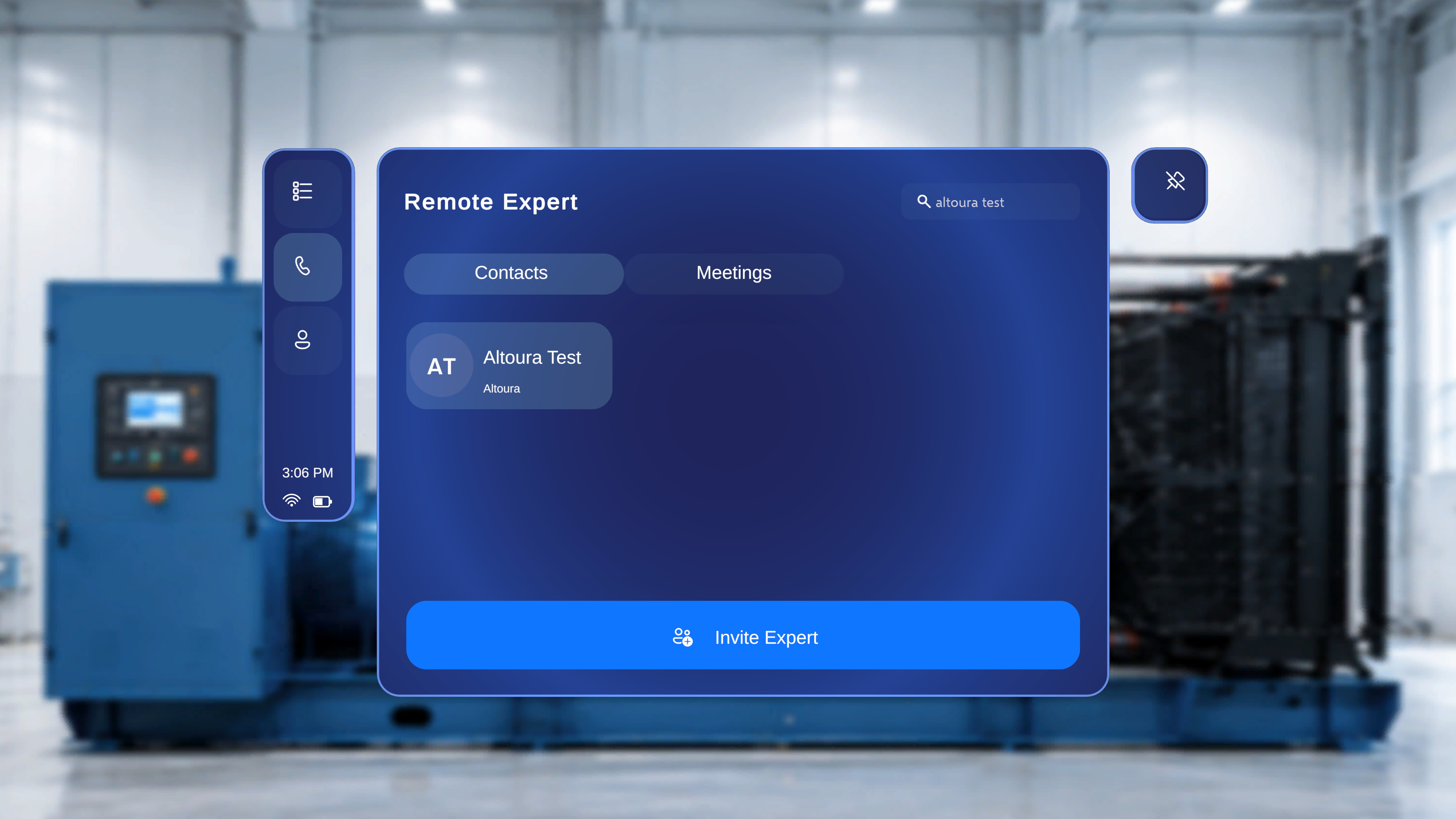 Expert name card selected in the Contacts tab with the Invite Expert button enabled