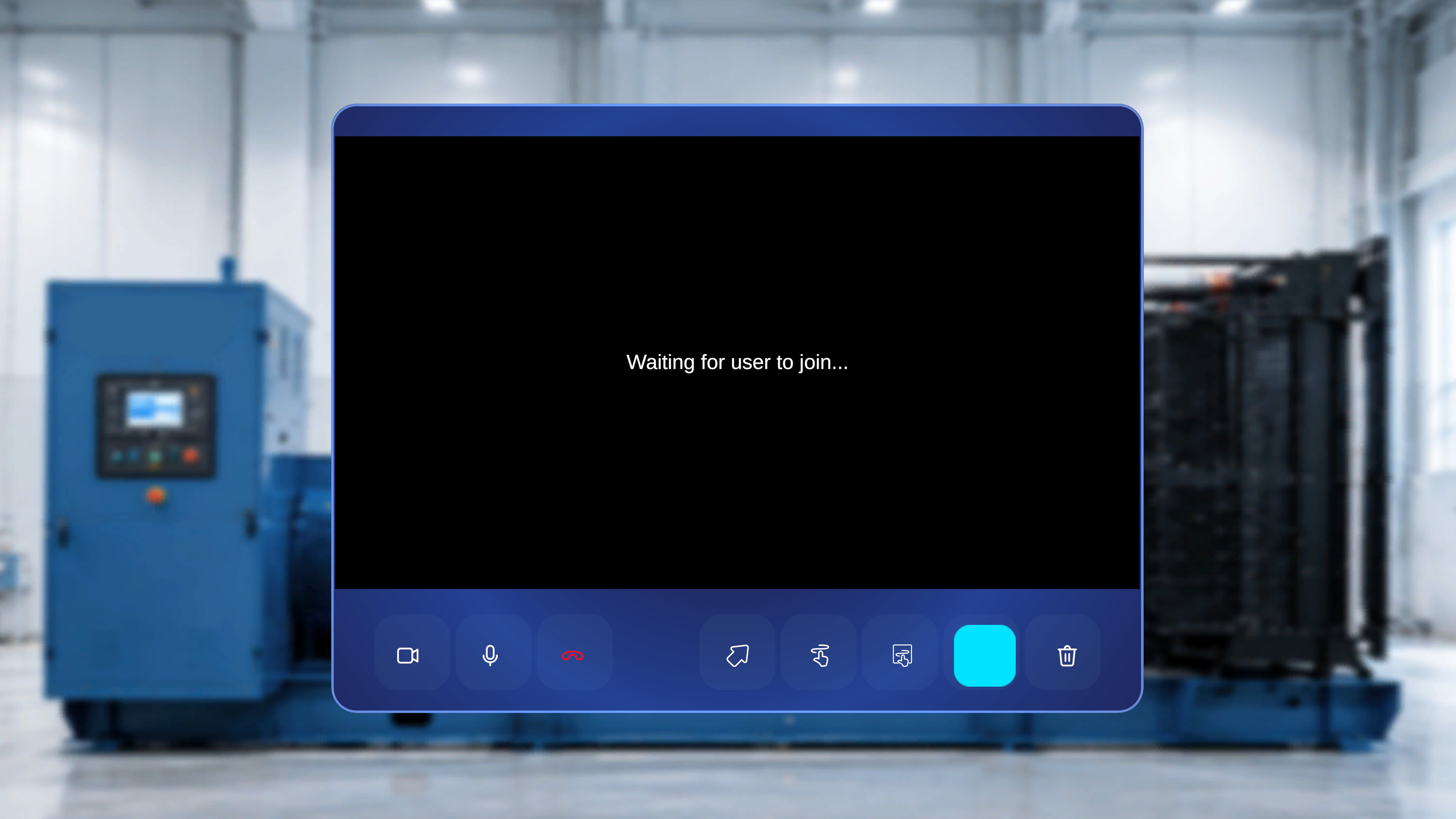 Remote Expert screen showing the invitation sent and waiting for the invited expert to join