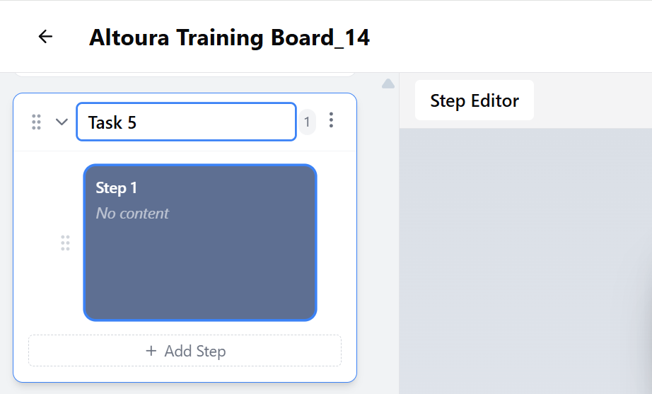 A task with its name shown in an editable input field, ready for renaming.