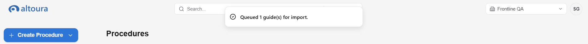 Close-up of the dialog footer showing '1 guide selected' alongside the Cancel and Import Selected buttons.