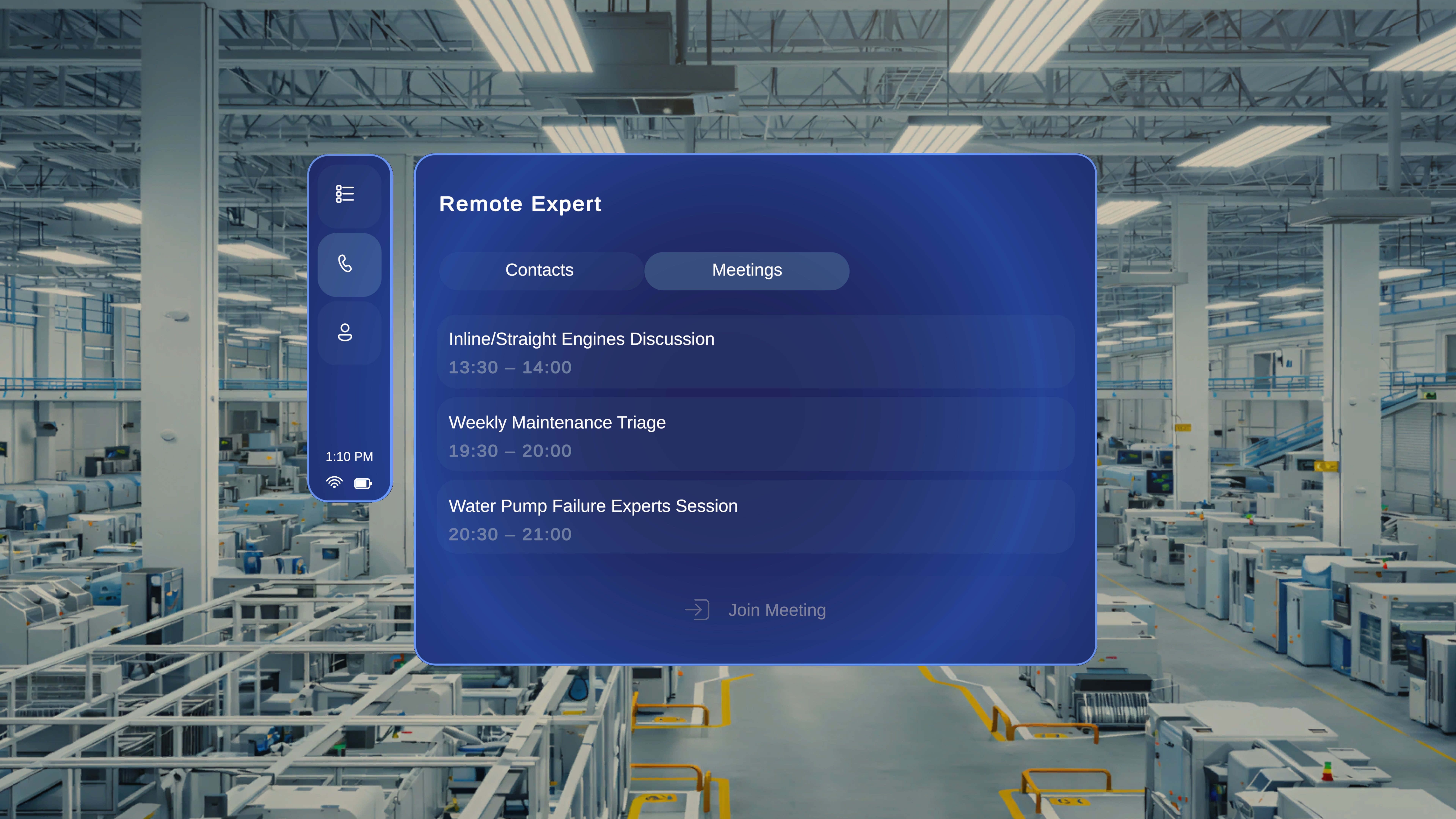 Remote Expert Meetings Tab