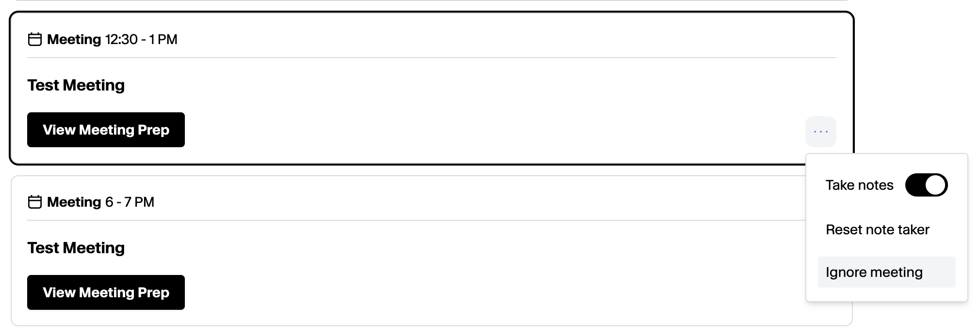 Ignoremeetingindividually