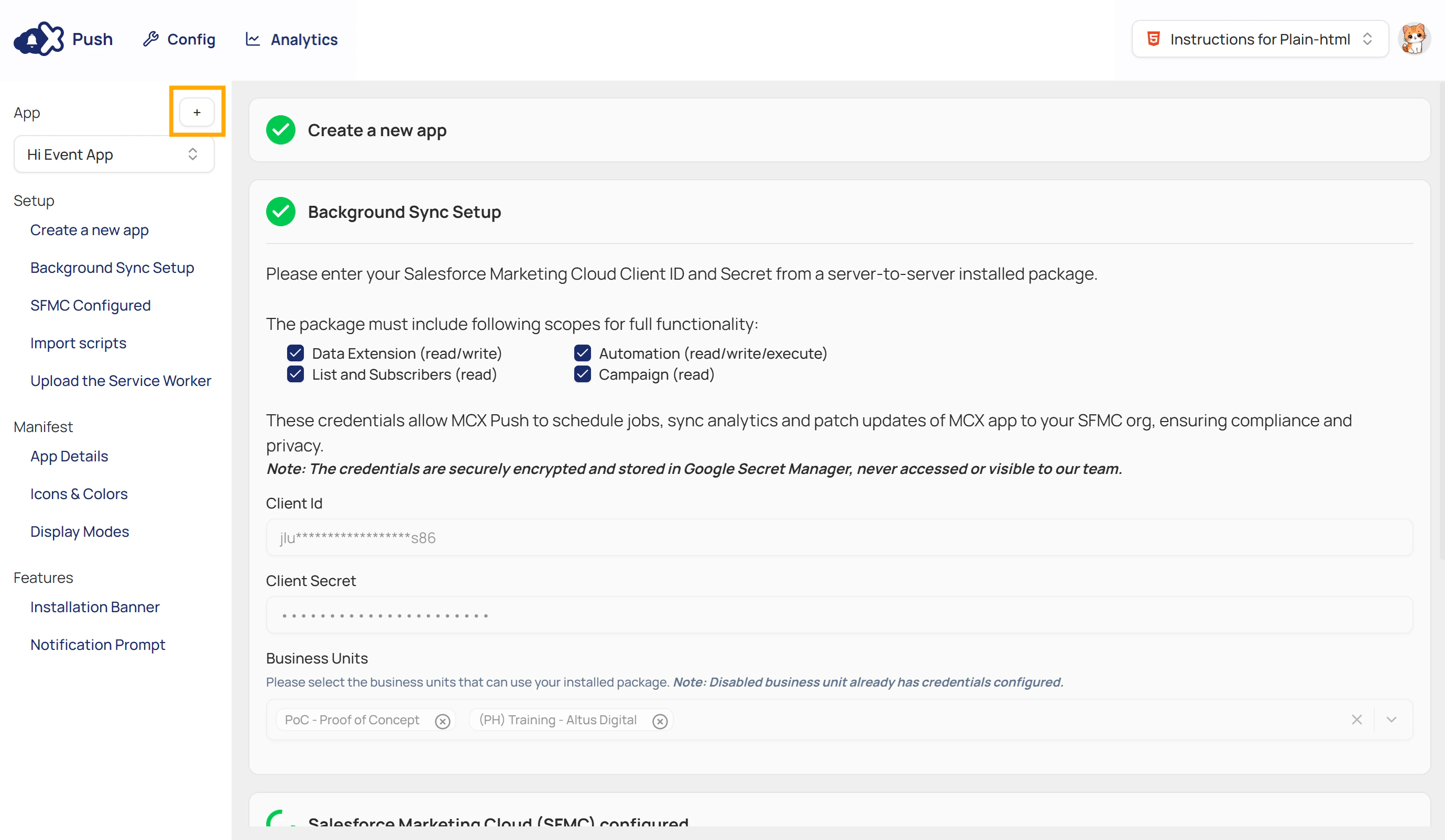 Create additional apps